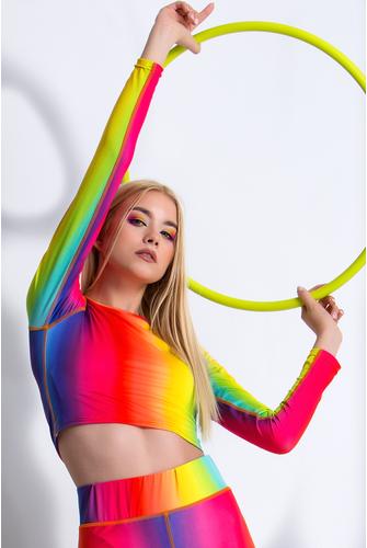 Rainbow hosszú ujjú croptop