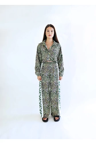 VIRAG KERENYI X ROZZI SPORT GREEN SZÉLES SZÁRÚ NADRÁG