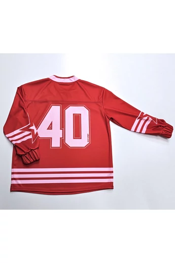 RED WITH PINK JERSEY